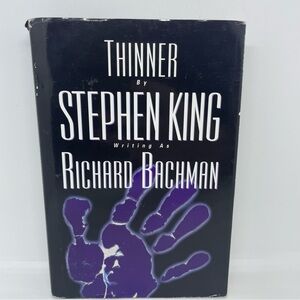 Stephen King 'Thinner' Book - Black and Purple Cover